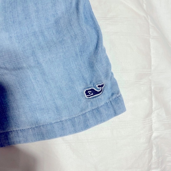 Vineyard Vines Girls Chambray Romper - Large - Picture 3 of 8